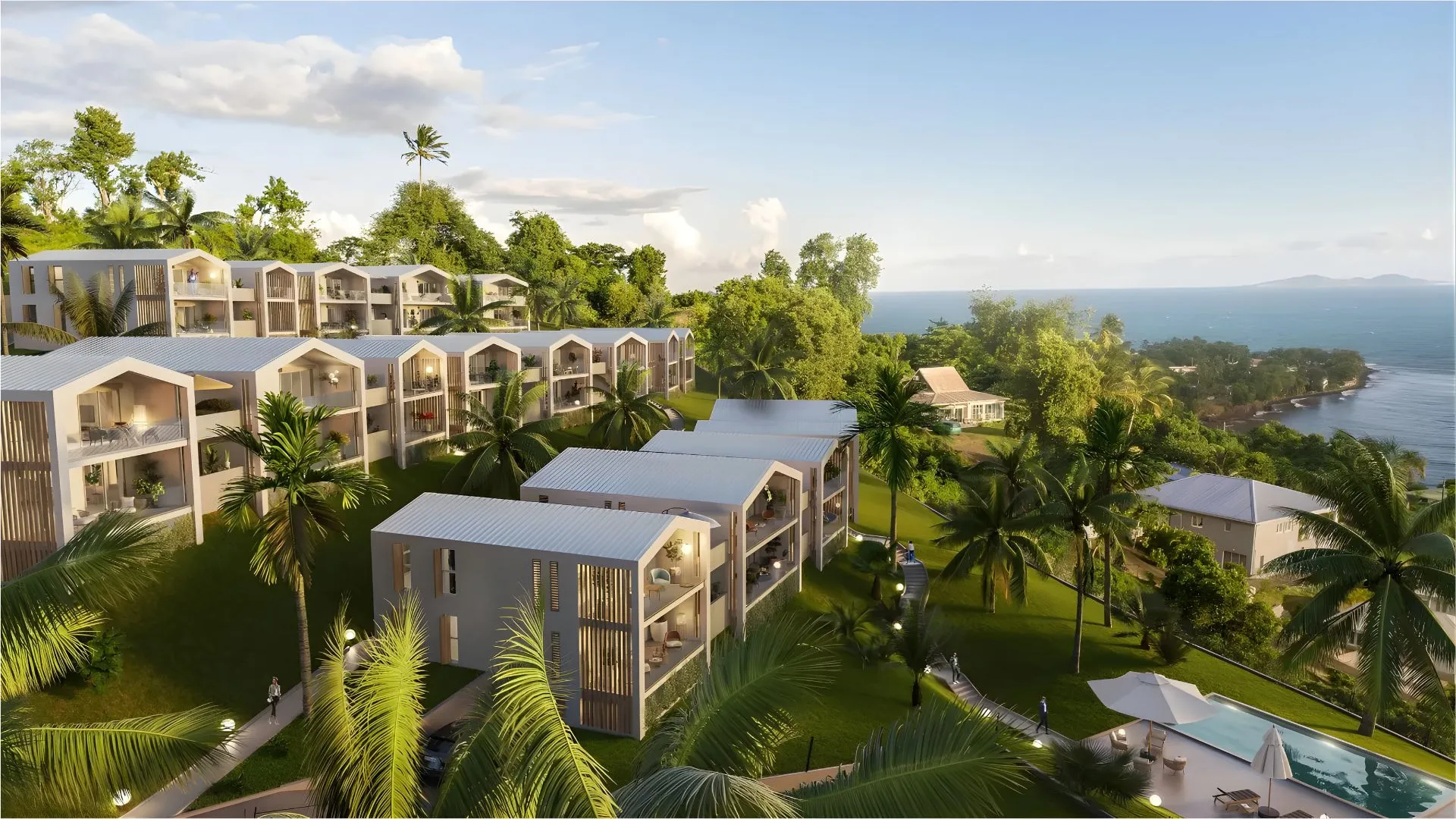 Villa Ozalee - Vue mer panoramique et piscine à débordement